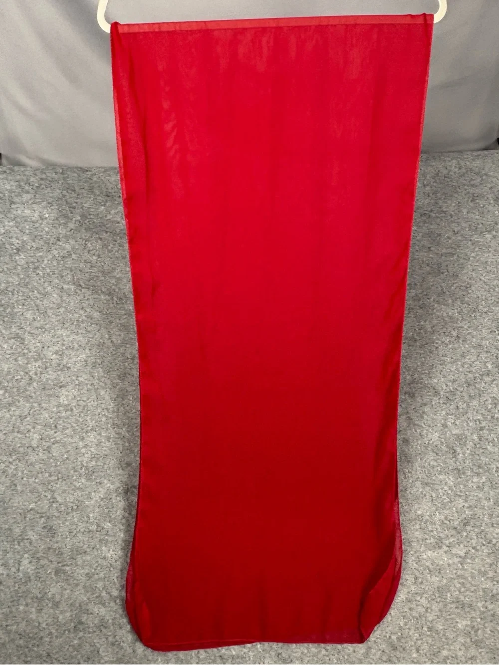 Red Sheer Chiffon Evening Wrap Shawl Scarf 70”